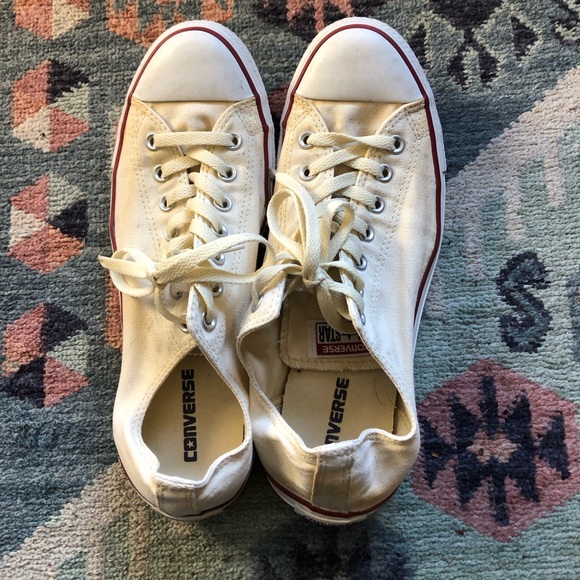 Low Top White Converse - Picture 2 of 6